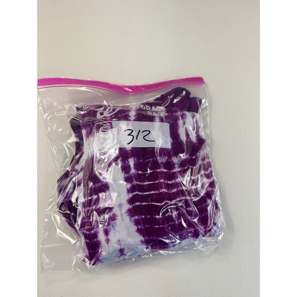 Just From Bali Purple Tie Dye Off Shoulder Bell Sleeve midi‎ Dress one size S ,M - Picture 15 of 15